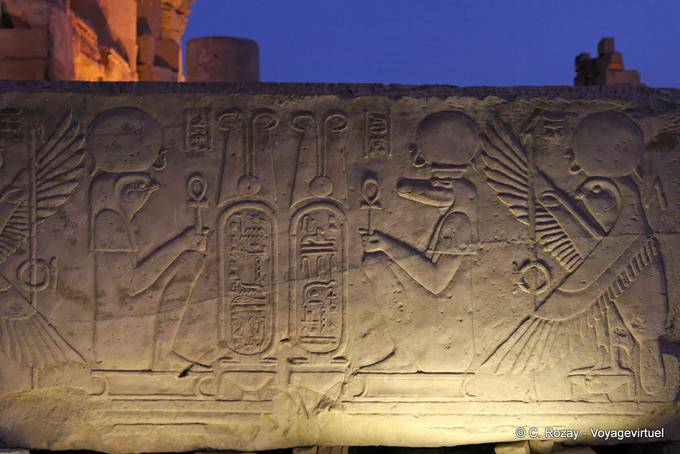 Architrave, Horus e Sobek Tempio di Kom Ombo - Egitto