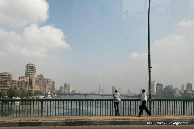 Vista da un ponte sul Nilo, Il Cairo - Egitto