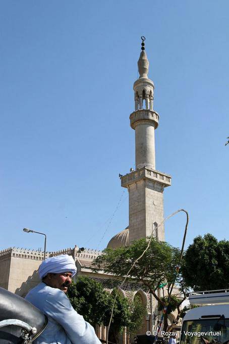Cocchiere Cavallo e minareto a Luxor - Egitto