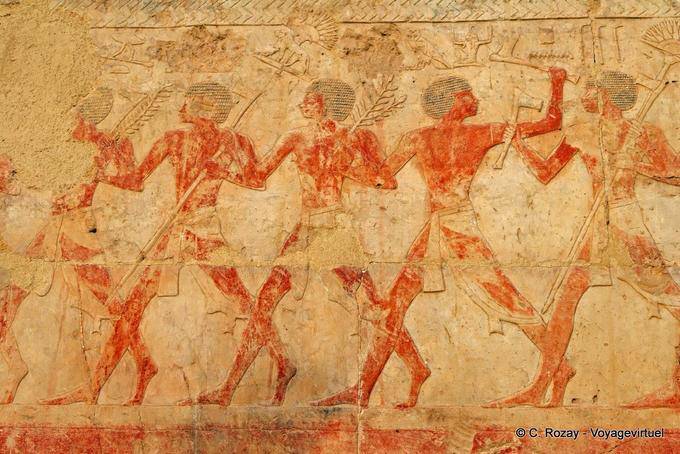 Processione nella cappella di Hathor, patrona della necropoli, Tempio di Hatshepsut - Egitto