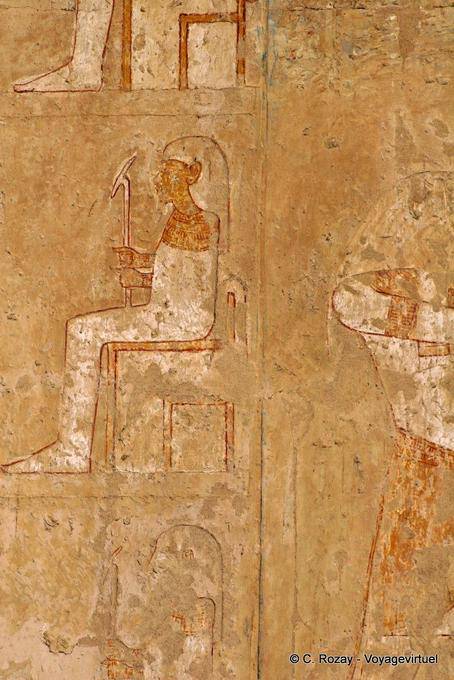 Regina Hatshepsut seduto su un trono, Deir el-Bahari - Egitto