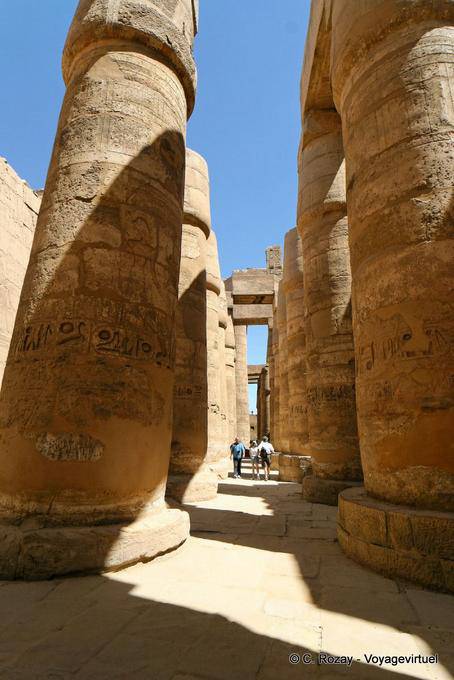 Botti di colonne di papiro, Città di Amun-Re, Tempio di Karnak - Egitto
