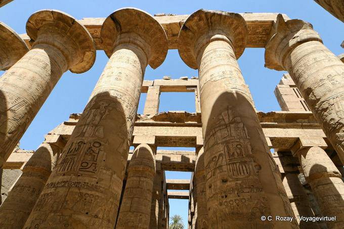 Ombrelloni Papyrus, Ipostilo, Tempio di Karnak - Egitto