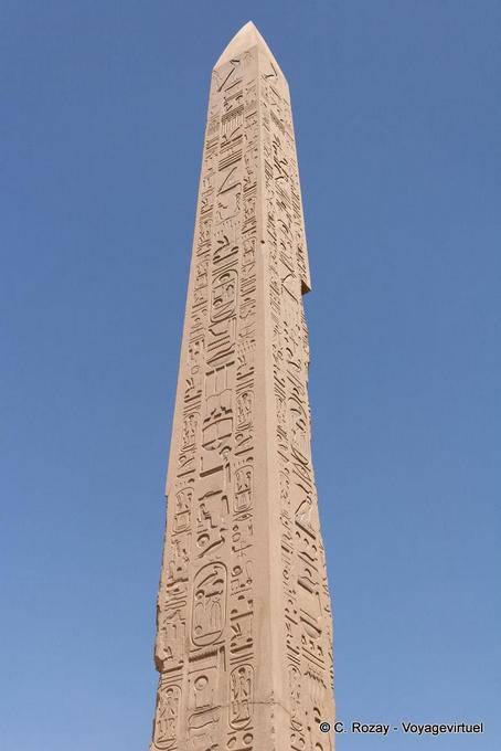 Focus sul obelisco di Thutmose I, Tempio di Karnak - Egitto