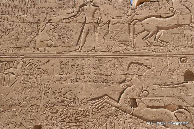 Scene di guerra, Sethy 1 Tempio di Karnak - Egitto