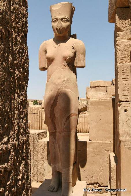 Amonet volto di Ankhesenpaton, statua, tempio di Karnak - Egitto
