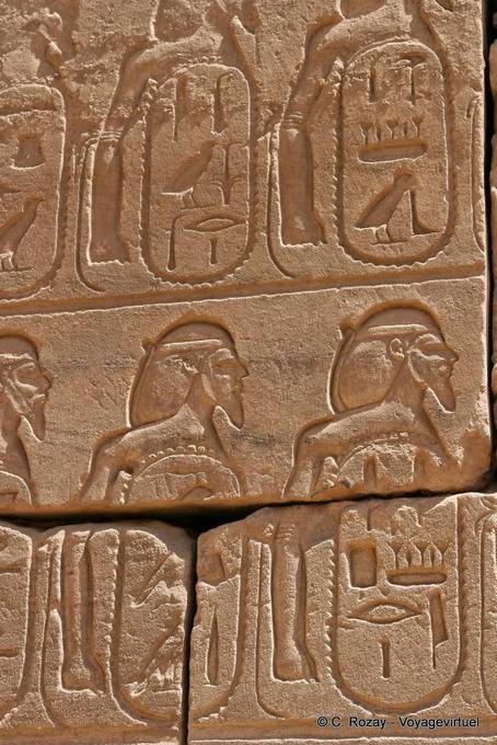Cartucce nomi dei faraoni, Karnak - Egitto
