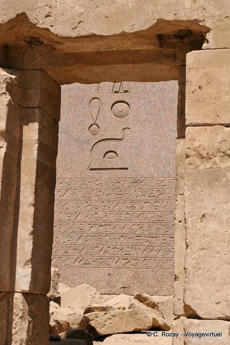 Segni e geroglifici stele del tempio di Karnak - Egitto