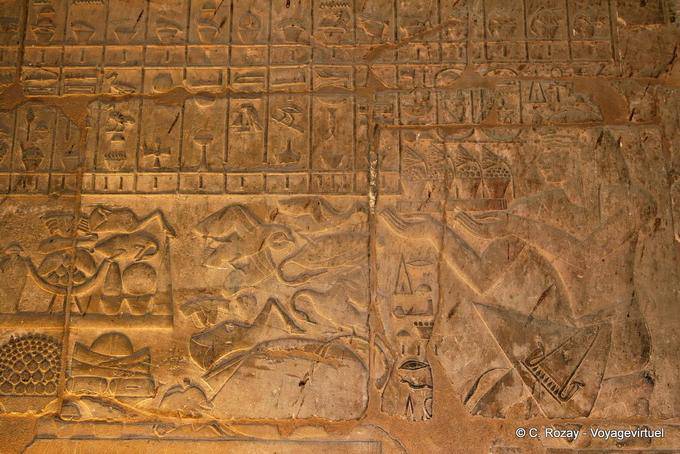 Amenhotep III fornisce un loto, Tempio di Luxor - Egitto