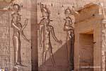 Scultura di Ra, il centro, Tempio di Philae, Egitto.