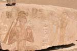 Frammento di un affresco, Cappella di Ra, tempio di Edfu, Egitto.
