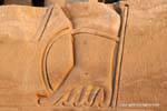 Piede Sandalo, frammento di rilievo in cavità, Kom Ombo Tempio, Egitto.