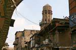 Cairo, Khan el Khalili, minareto alto, Egitto.