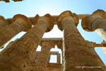 Capitali del maestoso Ipostilo, Tempio di Amon, Karnak, Egitto.