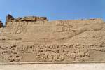 Barca sacra in bassorilievo, tempio di Karnak, Egitto.