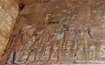 Policromo sala decorata Akh-menù, Tempio di Karnak, Egitto.