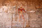 Cappella di Hatshepsut, sollievo a colori, Tempio di Karnak, Egitto.