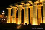 Colonnato di Amenhotep e la moschea illuminata, Tempio di Luxor, Egitto.