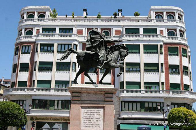 Burgos, El Cid statua, Calle Santander - Spagna