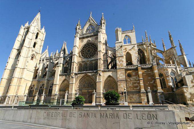 Facciata sud della Pulchra Leonina, Maria de Leon Cattedrale di Santa - Spagna