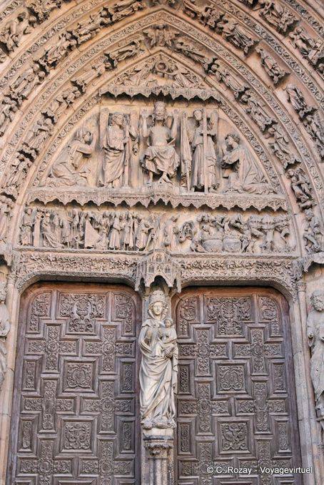 Sainte Marie Blanche, Portada de la Virgen Blanca, Santa Maria de Leon - Spagna