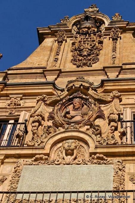 Salamanca, close-up su un particolare della Plaza Mayor - Spagna