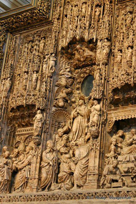 Particolare del Retablo de la Asunción, Damián Forment, Nuestra Senora del Pilar, Saragozza - Spagna