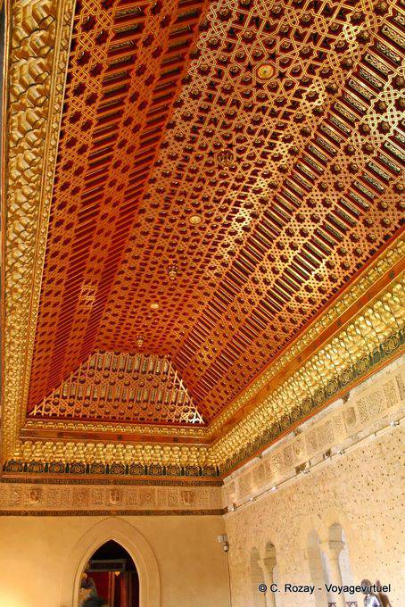 Mudéjar stanza soffitto della cucina, Alcazar, Segovia - Spagna