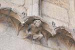 Figura di pietra di sostegno alla cattedrale, Leon, Spagna.