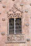 Riflessione in vetro e conchiglie Casa de las Conchas, Salamanca, Spagna.
