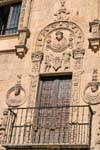 Balcone della Casa de las Muertes, Salamanca, Spagna.