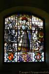 Vetrata mostrando Enrico II di Castiglia Sala Galera, Alcazar di Segovia, Spagna.