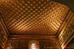 Soffitto a cassettoni della Salle des Pommes de Pin, Alcazar, Segovia, Spagna.