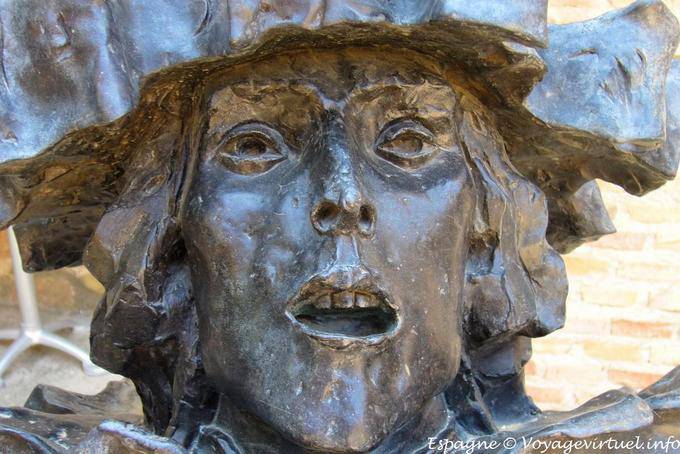 Testa in bronzo, la scultura, Fundacion reale, Toledo - Spagna
