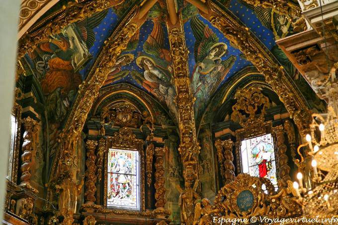 Valencia, la cattedrale, dipingere il soffitto del presbiterio - Spagna