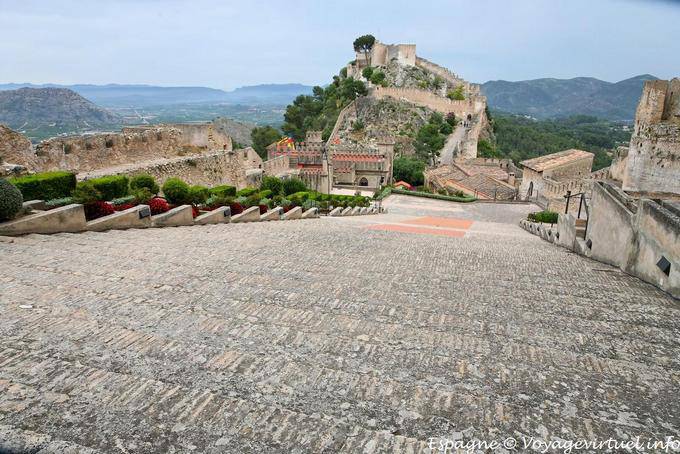 Vista del castillo el Menor, Xativa - Spagna