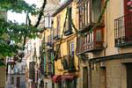 Toledo, strada di colore, Spagna.