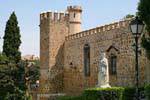 Muro e la torre della Calle del Cambrón, Juderia di Toledo, Spagna.