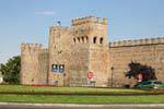 Toledo, pareti Puerta Nueva Bisagra, Spagna.