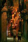 Toledo, Calle Silleria notte, Spagna.