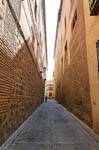 Toledo, le pareti della Calle Buzones, Spagna.