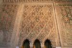 Magnificenza architettonica sopra l'Arca Santa, El Transito Synagogue, Toledo, Spagna.