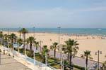 Valencia, spiaggia di Malvarrosa, Spagna.