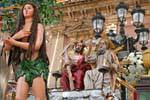 Valencia, Eva, Dio e Cristo in processione, Spagna.