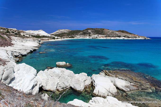 Kimolos, vista sulla spiaggia di Prassa - Grecia