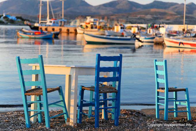 Milos, Pollonia, presiede la storia del porto - Grecia