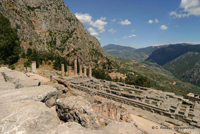 Panorama del Tempio di Apollo, Delfi - Grecia