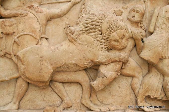 Fregio di tesoro Siphnians, Delphi Museum - Grecia