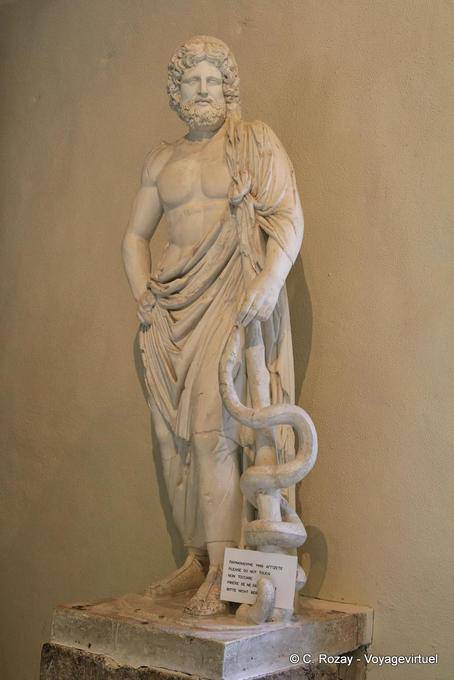 Statua di Esculapio, Museo Archeologico di Epidauro - Grecia