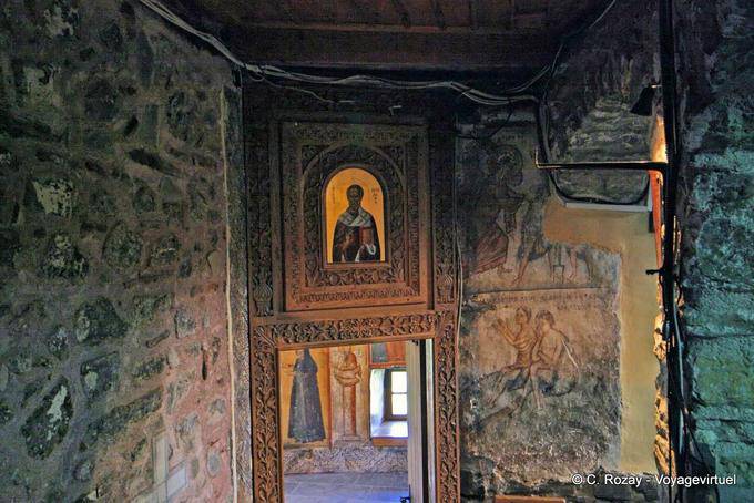 Fresco rimane e l'icona, Agios Nikolaos Monastero Anapafsas, Meteora - Grecia